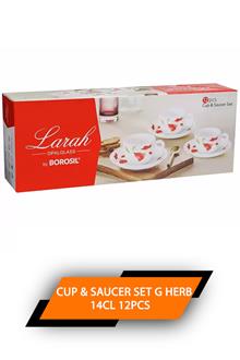 Larah 14cl 6pcs Cup & Saucer Set G Herbs